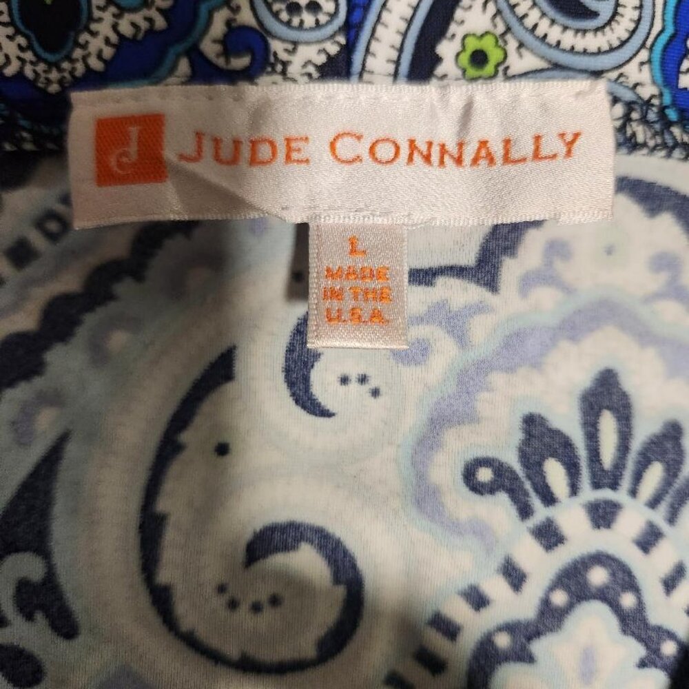 Jude Connally Women's Navy Tiered Midi Dress Sz Lg MSRP $228 - Picture 5 of 5